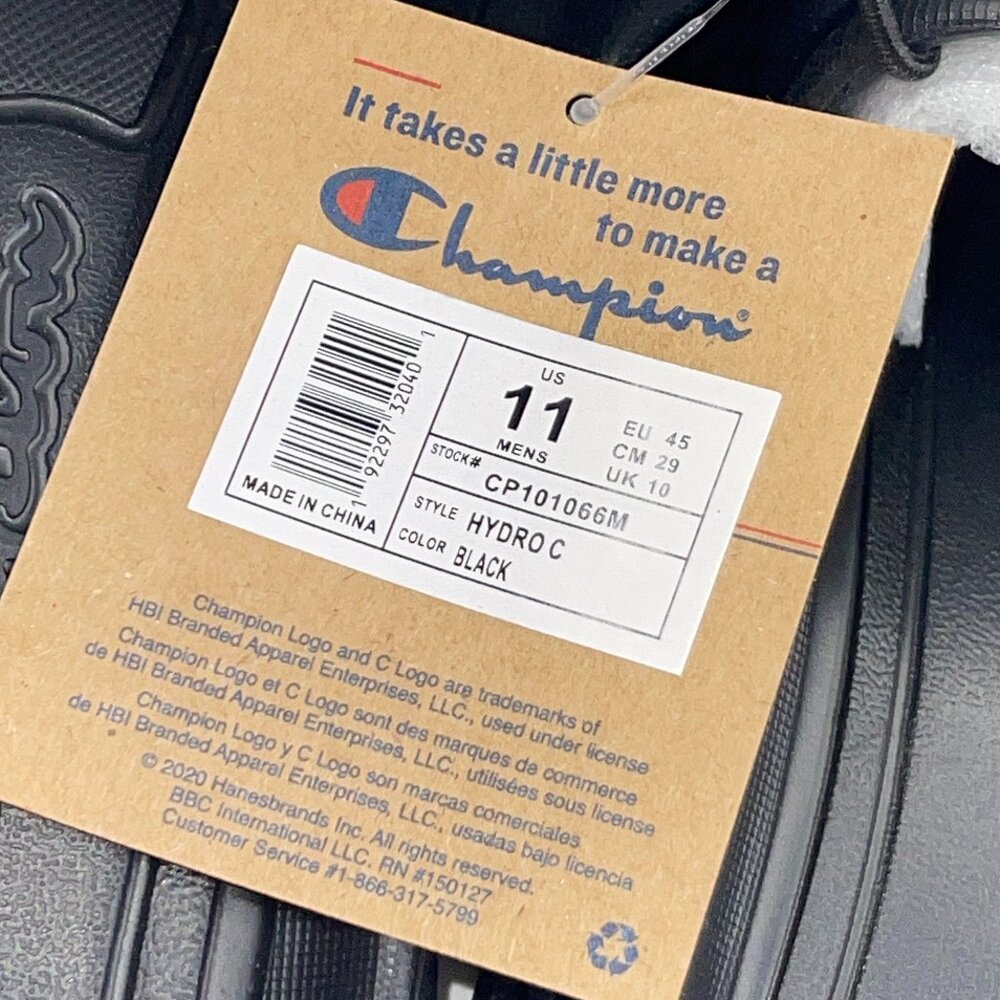 Champion Men's Slides Black Unisex